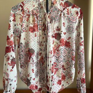 Abercrombie & Fitch long sleeve flower print button down shirt